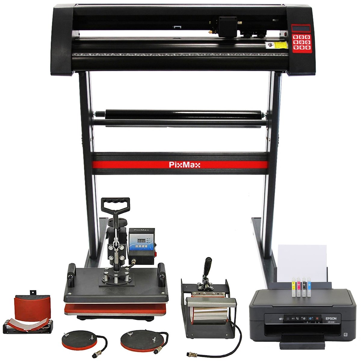 Sublimatieset - 5-in-1 hittepers - 720 mm vinylsnijder - inkttankprinter