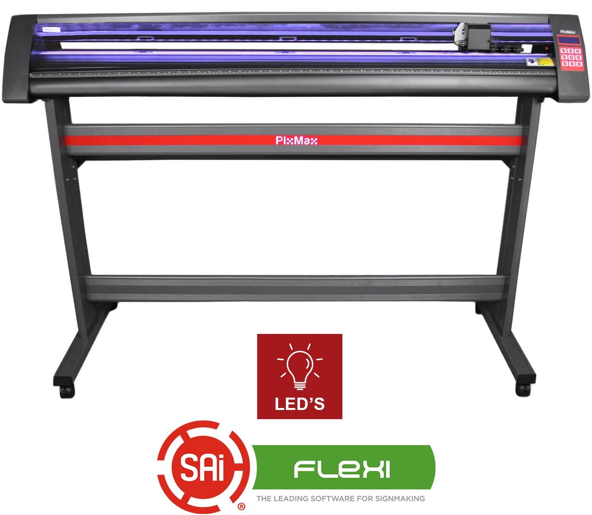 Vinylsnijder met led-verlichting - grijs - 1350mm - met flexistarter