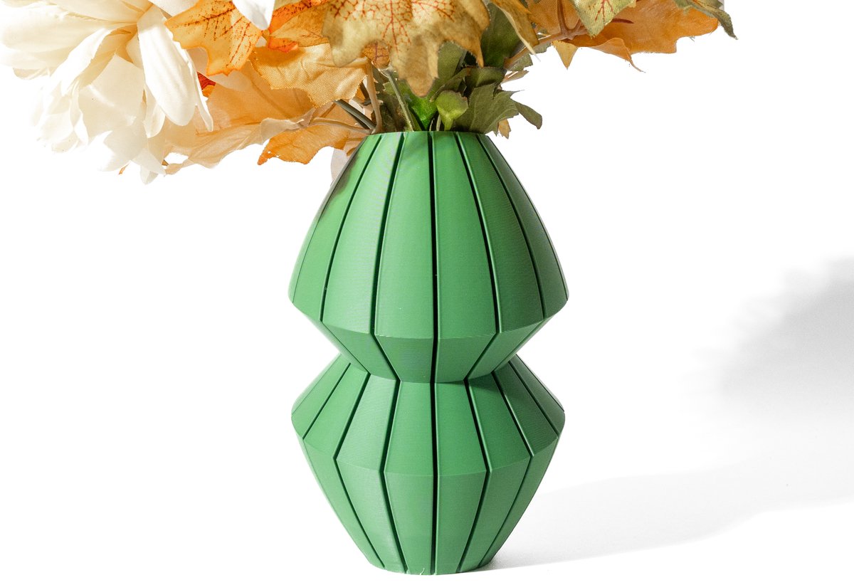 Skushy Vaas Luko - Geschikt voor Bouwbloemen - Japandi Designvaas voor Droogbloemen en Kunstbloemen - Sculpturale Decoratieve Vaas - Moderne Woondecoratie