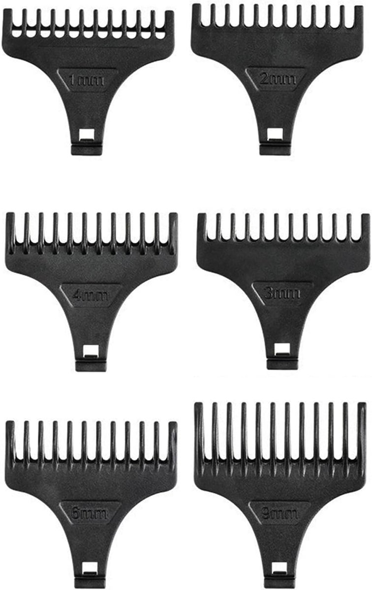 Haartrimmer accessoires set - 6 opzetstukken 1-9mm - robuust en duurzaam - precisie bij het knippen - SnelShoppen