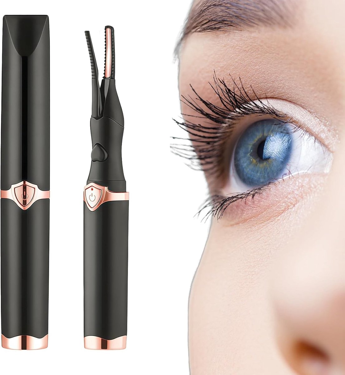 Oplaadbare Wimperkruller met Intelligente Temperatuurregeling en 4 Snelheden voor Perfecte Wimpers, Geschikt voor Alle Wimpertypes