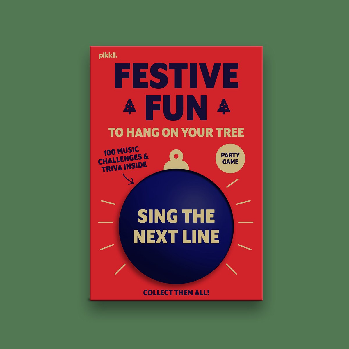 pikkii Festive Fun in a Bauble: Sing the Next Line – Kerst Liedjes Quiz | Muziekspel & Partyspel