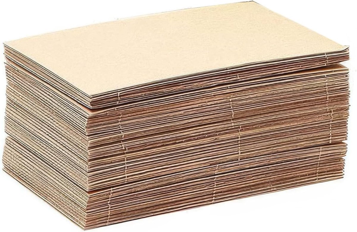 Golfplaten 21 x 30 cm - Verpakking van 50 stuks - Dikte 2 mm - Perfect voor knutselen, verpakkingen en beschermende inlegstukken