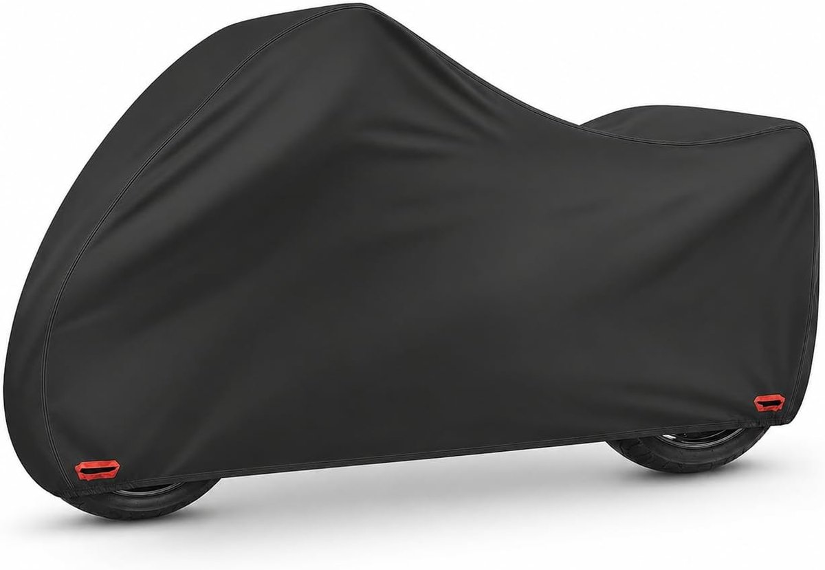 Motorhoes - Scooterhoes - Motorhoes waterdicht - Regen-, zon- en stofbestendig, UV-Bestendig, met slotgat,Inclusief opbergtas, geschikt voor alle seizoenen - 220×95×110cm - Hoes brommer, scooter & motor - Zwart