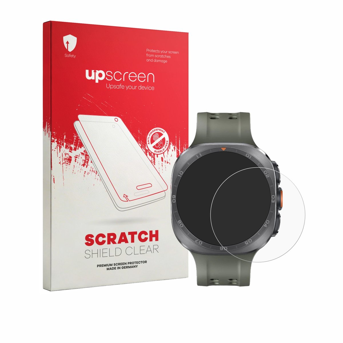 upscreen - Screenprotector voor Samsung Galaxy Watch Ultra 2 (47 mm) - Folie Beschermfolie transparant