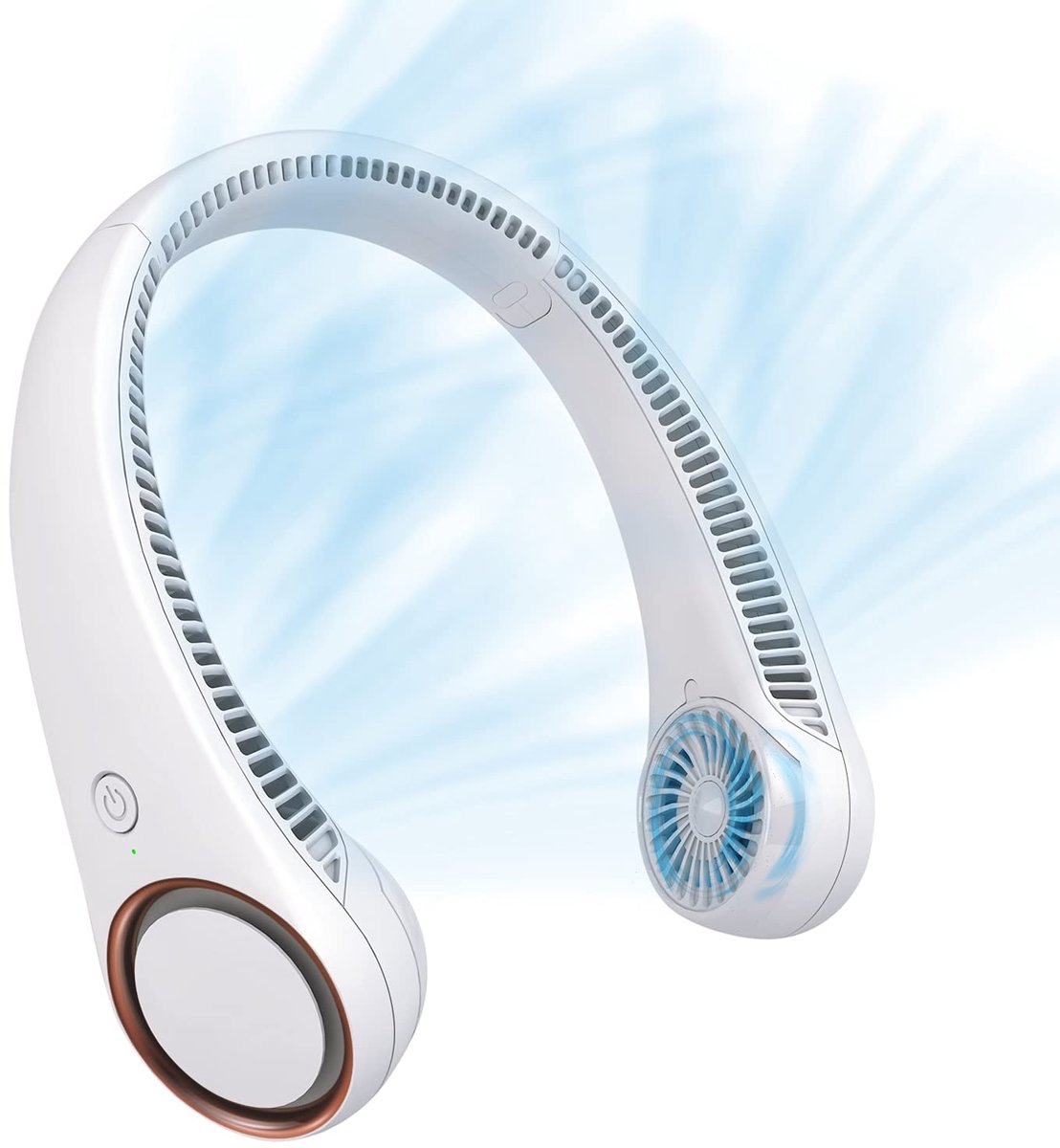 SnelShoppen - Draagbare Nekventilator - Handsfree Bladloze Ventilator - Oplaadbaar met 4000 mAh Batterij - 3 Snelheden - USB Bediening - Persoonlijke