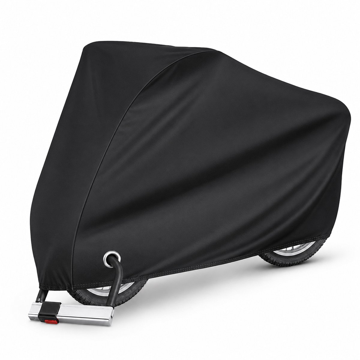 Gloovon® Fietshoes - Waterdicht & UV-bestendig - Met Slotopening en Bevestigingsgesp - 210D Oxford Materiaal - Zwart - 190x65x98cm