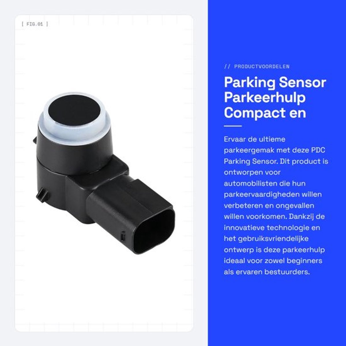 Parking Sensor - Parkeerhulp - Compact en efficiënt - Parkeerassistent - Voor veiligheid - Geschikt voor auto