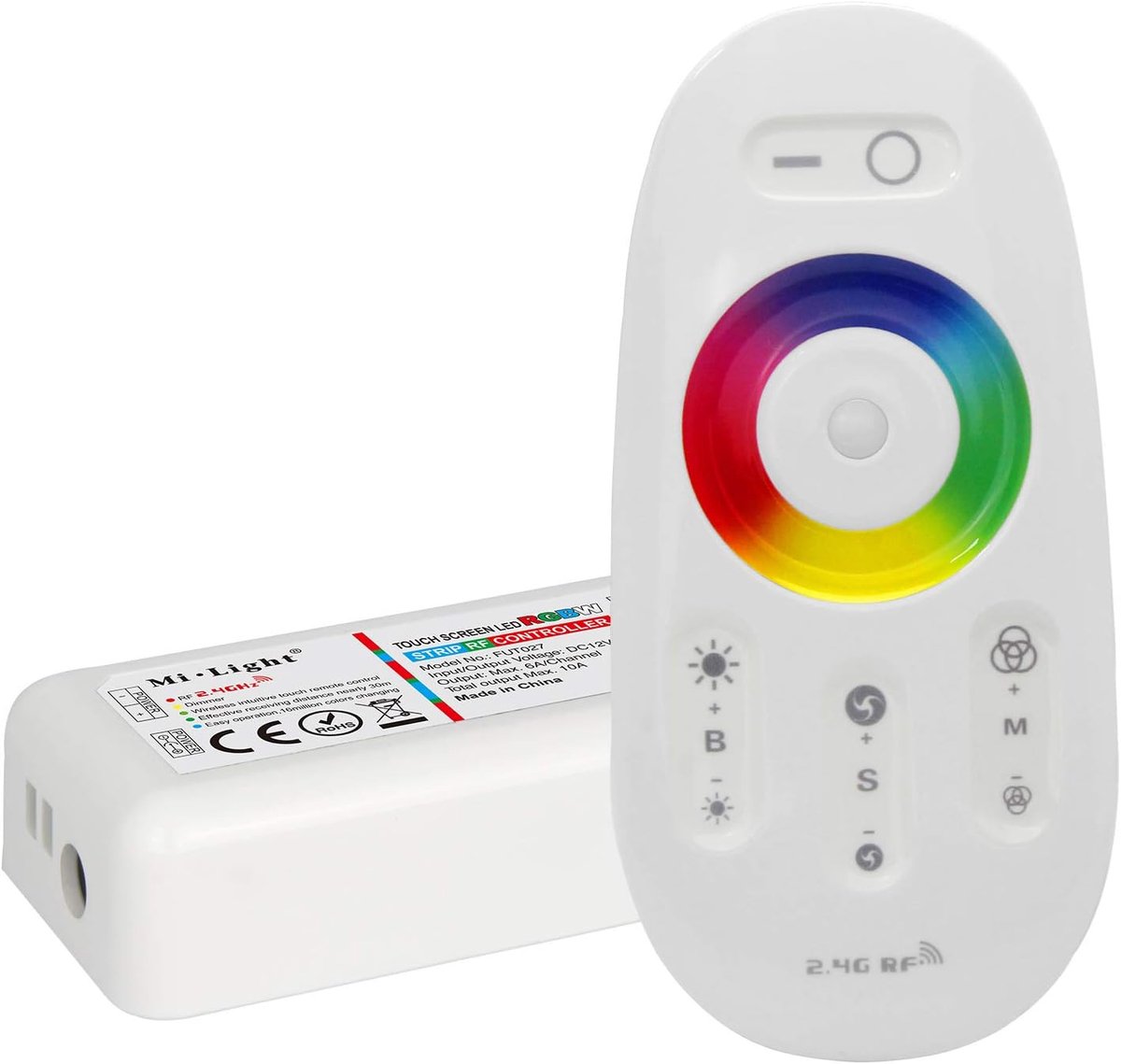 SnelShoppen - LED RGBW Remote Control 2.4GHz voor RGBW LED Strips, Milight Miboxer Compatibel, 640 Kleuren, 20 Modus, Ideaal voor Feesten, Tuin en Bin