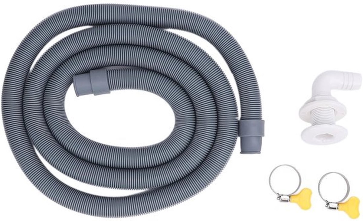 Pompslang 0,75 Inch - 2 Meter Slang - 90 Graden Fitting - Hoge Druk - Buigbestendig - Geschikt voor Jachten/Boten - Afvoerslang