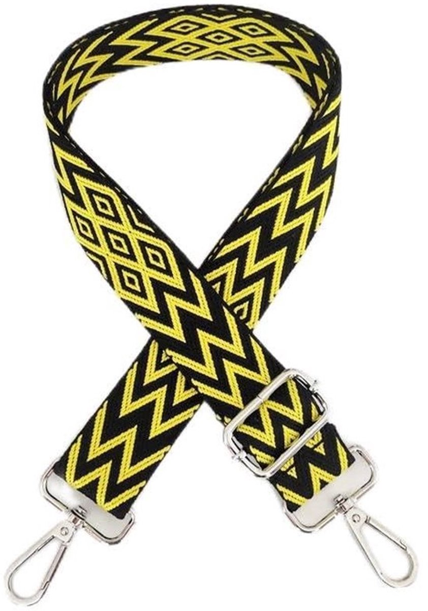 Schouderriem Verstelbaar 80-130 cm - Brede Tasriem 3,8 cm - Tassenriem voor Dames/Heren - Schouderband met Karabijnhaak - Duurzaam Katoen