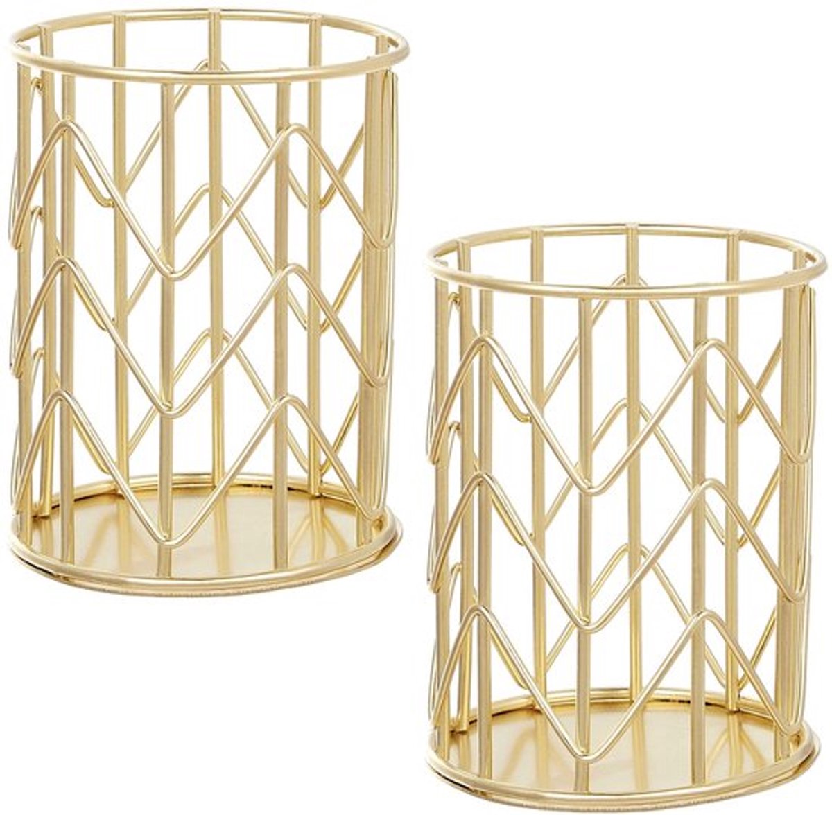 Pennenhouder Goud - Metalen Draad - Organizer voor Kantoor - Make-uphouder - Uniek Design - Moderne Stijl - Bureauorganizer