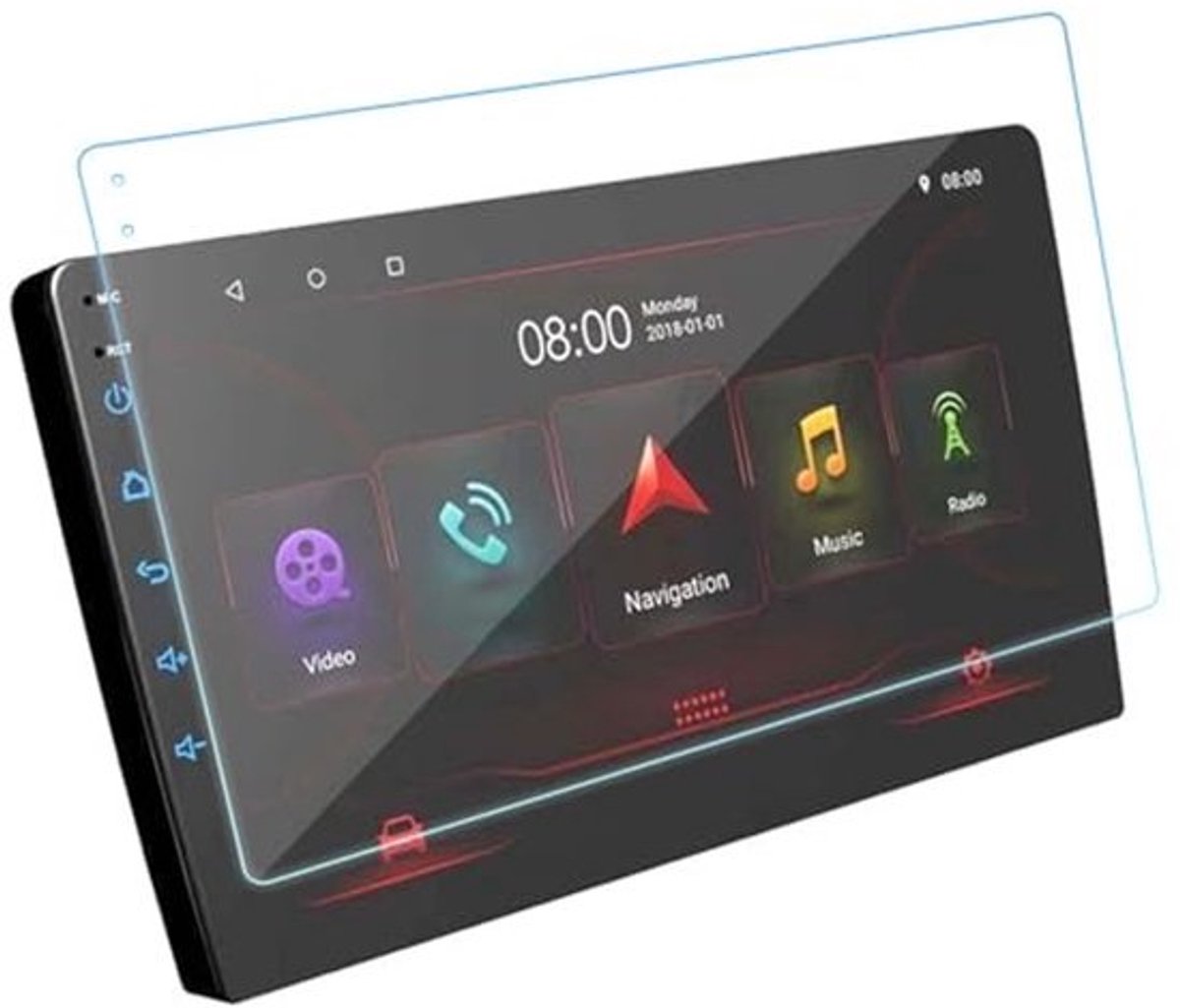 Navigatieschermbeschermer Antiglans - Gehard Glas - Vingerafdrukbestendig - Eenvoudige Installatie - 9 Inch - Premium Bescherming - Screenprotector