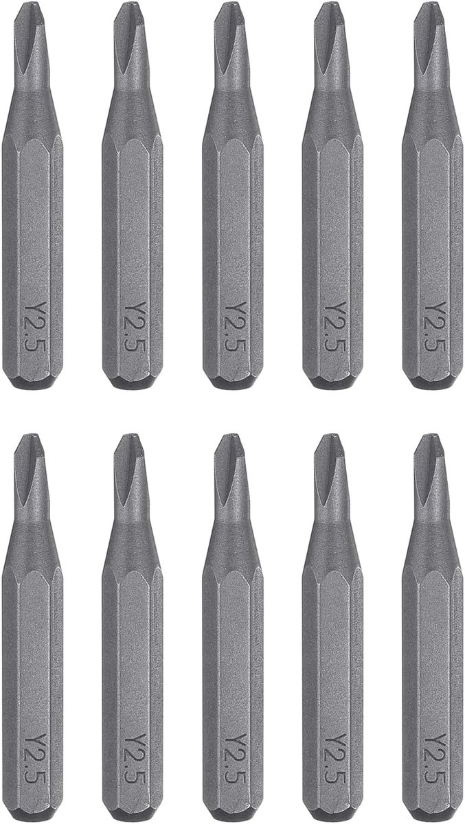 Thijox - 10 Stuks Y2,5 Tri Wings Schroevendraaierbits 5/32" Zeskantschacht 28 mm Magnetisch - S2 Staal Bitset voor Accuschroevendraaier - Duurzaam en