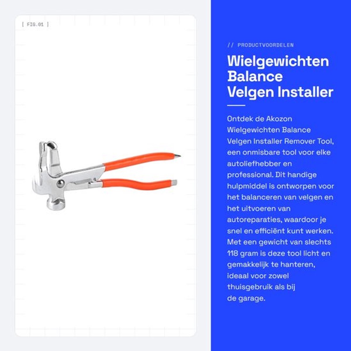 Wielgewichten Balance Velgen Installer Remover Tool - Autoreparatie - Praktisch ontwerp - Efficiënt gebruik - Voor alle voertuigen - Idea...