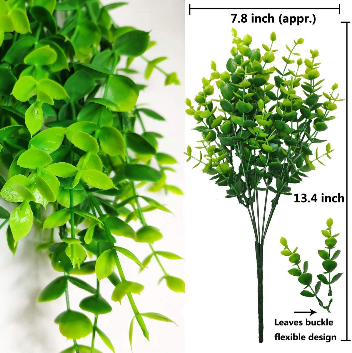 SnelShoppen - 6 Stuks Kunstplanten Nep Plastic Groen Struiken UV-bestendig Planten Tarwegras voor Binnen Buiten Huis Tuin Decoratie - Perfect voor Fee