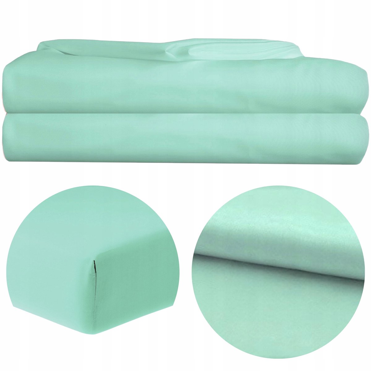 KONEY - Laken zonder elastiek 160 x 200 cm - microvezel - Mintgroen - 120 g/m²