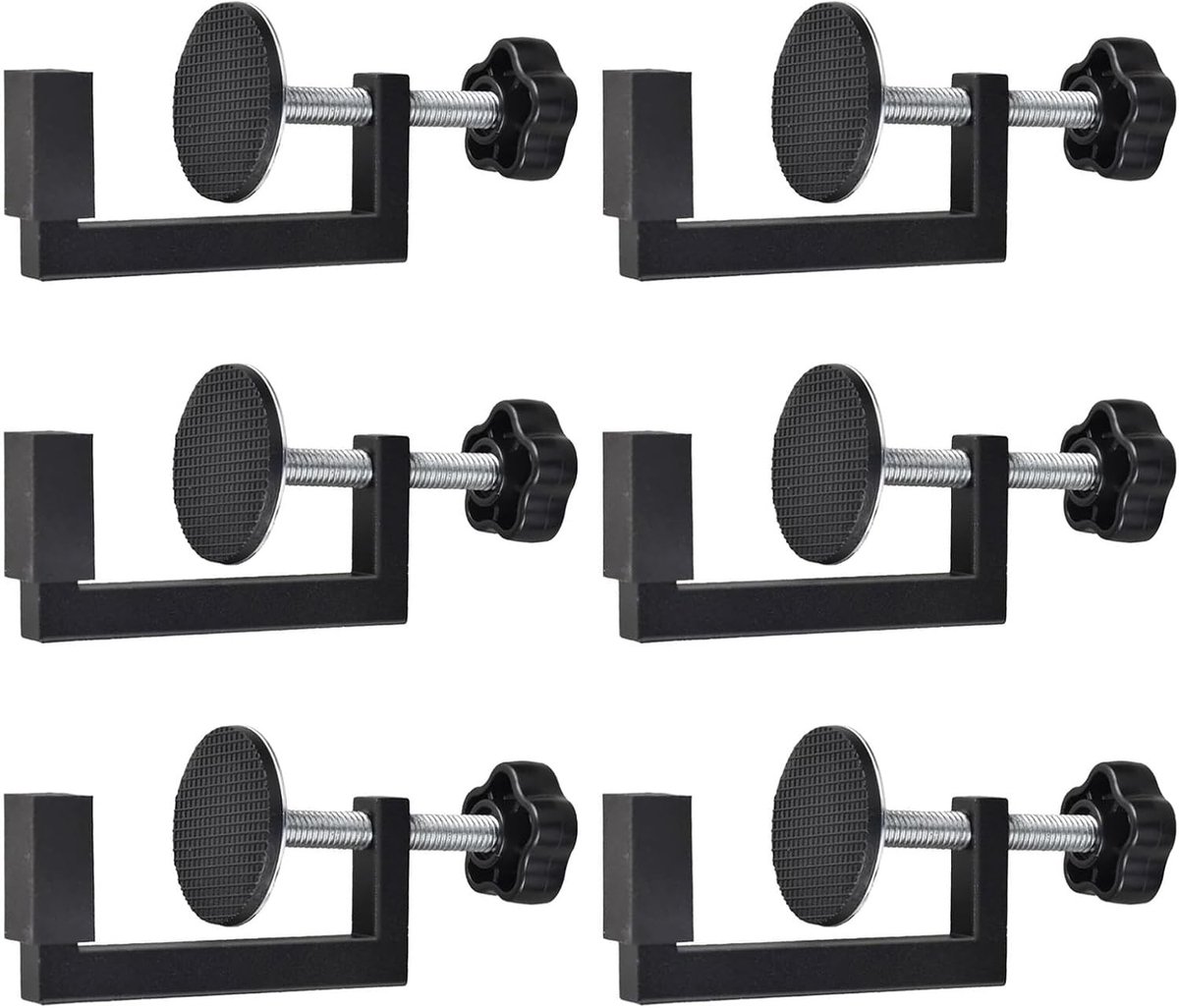 Set van 6 verstelbare houtklemmen 10-57mm, schroefklem voor houtbewerking, ideaal voor lassen en montage thuis