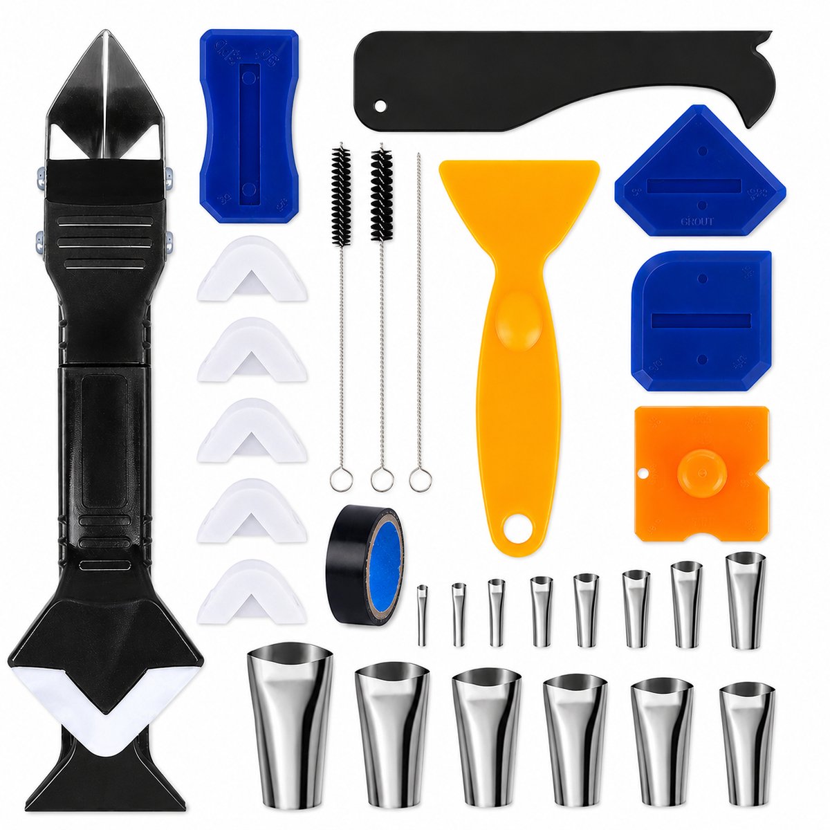 Kit schraper set - 30 delig - Kit verwijderaar - Kitstrijker - Siliconen verwijderaar - Afstrijkrubber - Kit tool