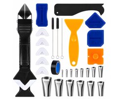 Kit schraper set - 30 delig - Kit verwijderaar - Kitstrijker - Siliconen verwijderaar - Afstrijkrubber - Kit tool