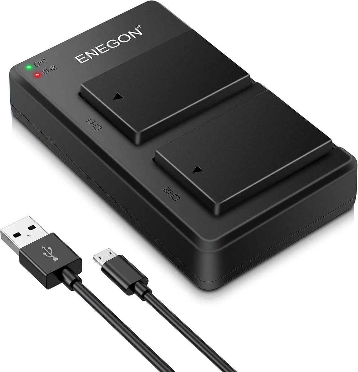 2-teiliger Kamera-Akku LP-E17 met Dual Micro USB Charger voor Canon camera's en accessoires, geschikt voor Rebel SL2, T6i, T6s, T7i, EOS R10, R8, RP, R50, R100, M3, M5, M6, EOS 200D, 250D, 77D, 750D, 760D, 800D en KISS X8i.