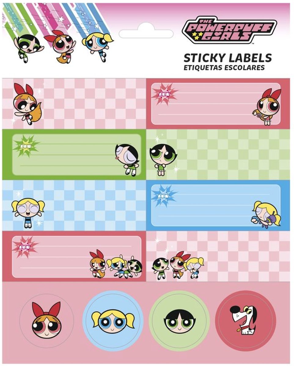 Grupo Erik Powerpuff Girls - SelfAdhesive Labels Zelfklevende etiketten - Multicolours