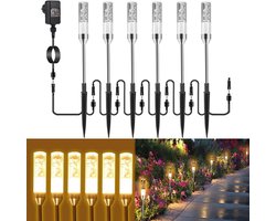 Merk niet opgegeven Tuinverlichting Tuinlamp met Grondpen Kabel - 6 stuks [Energieklasse F]