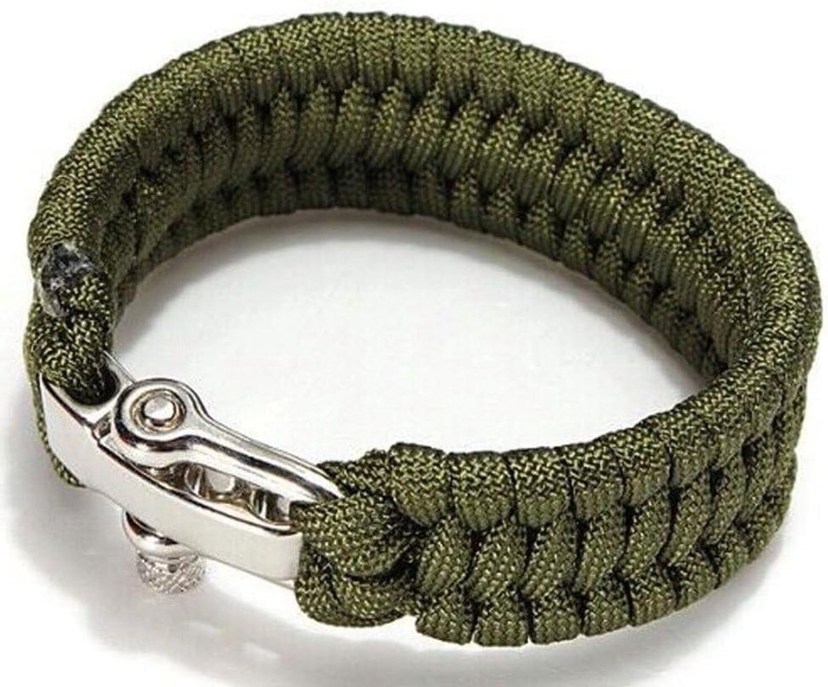 Paracord Armband - Survival Touw - Buiten Avonturen - Verstelbare Gesp - Tot 25 cm - Zwart