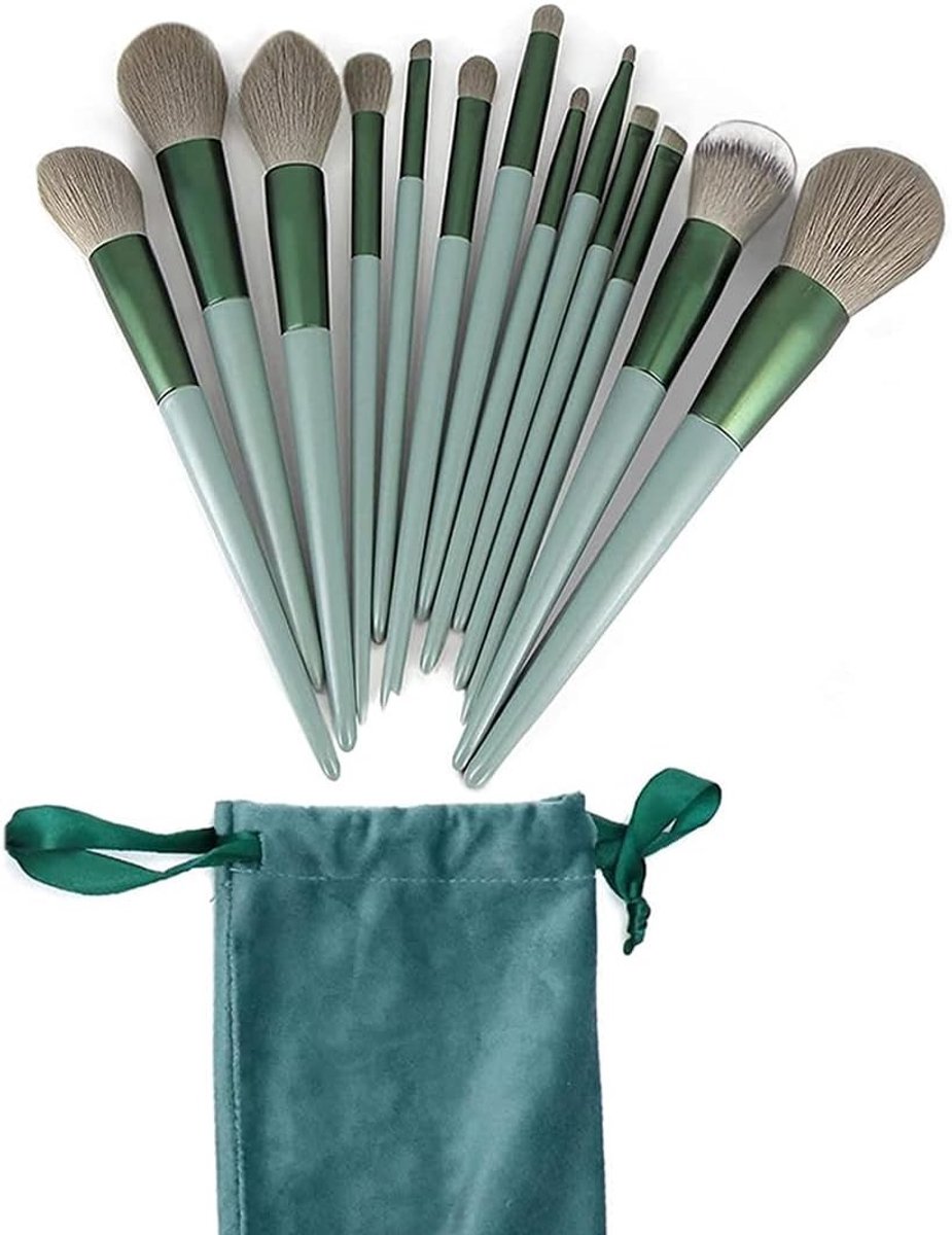 Professionele Make-up Kwasten Set met 13 Stukken voor Foundation, Blush en Oogschaduw - Ideaal voor Make-up Artists en Dagelijks Gebruik