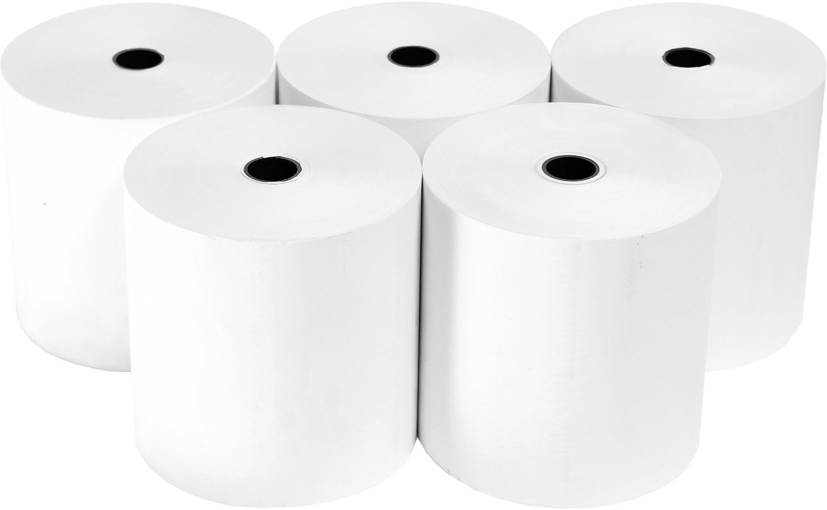 Rol thermisch papier 80x100m - 5 stuks - langste!