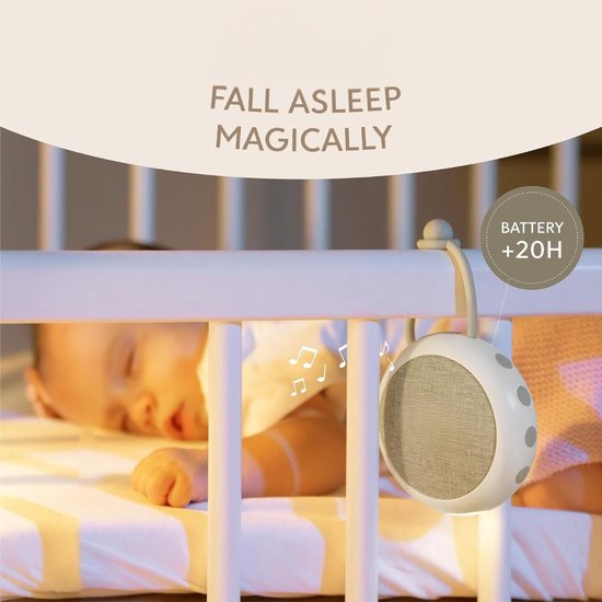 Verte White Noise Machine - Wit - Slaapliedje Voor Baby's - Nachtlampje En Witte Ruis Om Baby's Te Laten Slapen - 15 Geluiden - Oplaadbaar Via USB van Verte — afbeelding 3