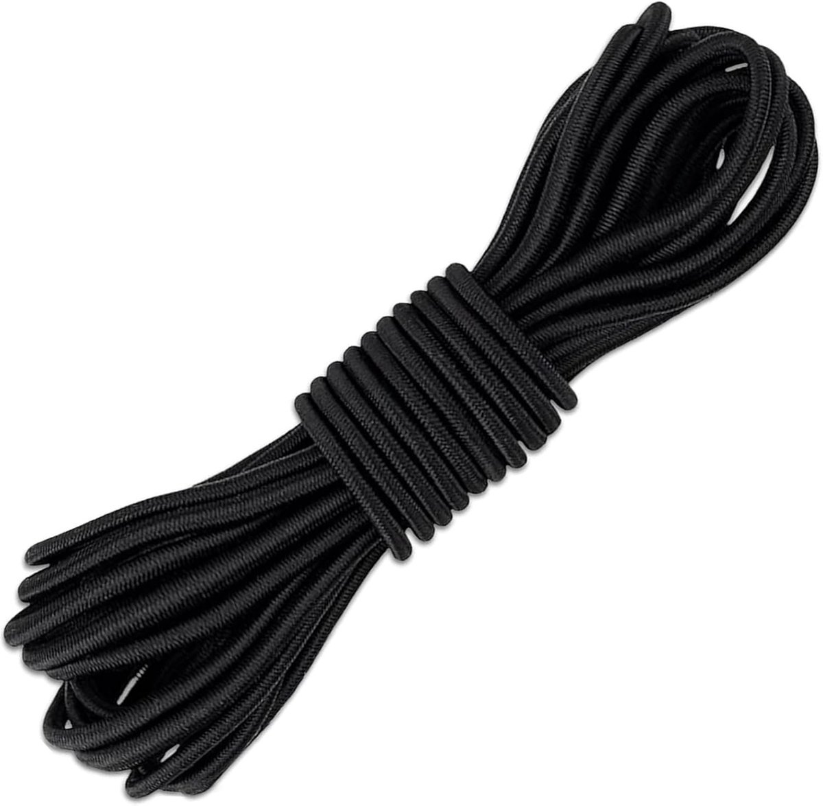 Elastische Rubber Koord 10 m x 4 mm - Zwart Rekkoord voor Zeilen, Tenten en Banners