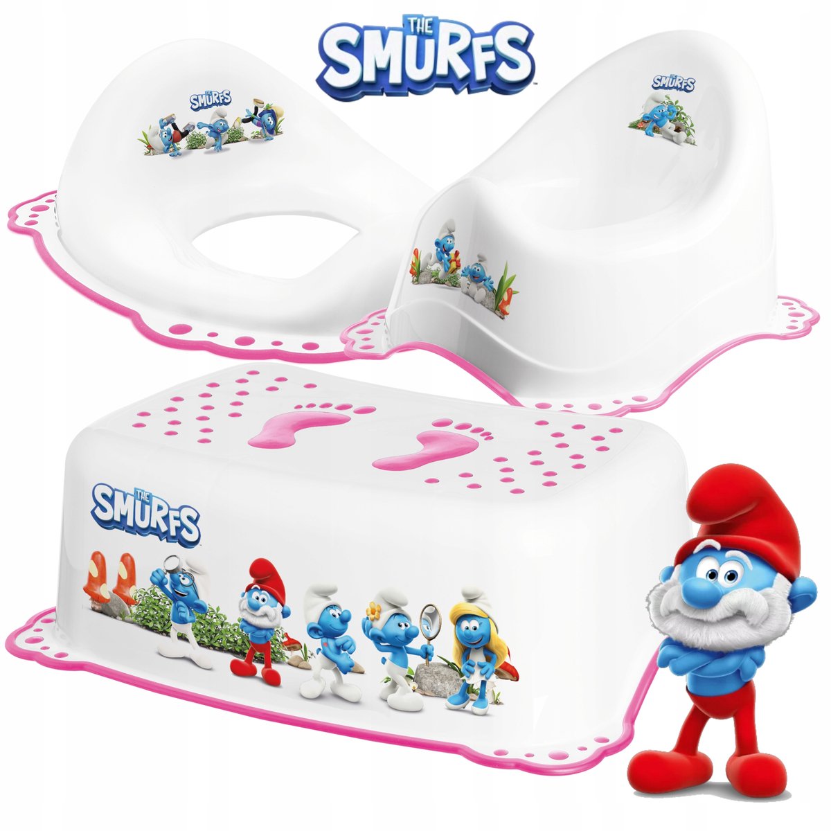 Smurfen Potje, Plasstoel & Toiletverkleinerset - Maltex