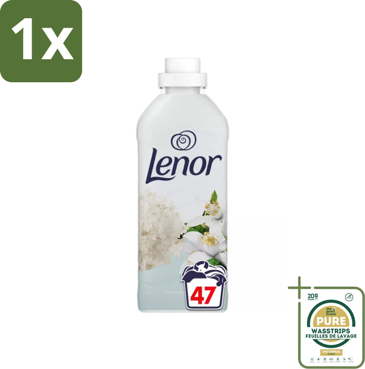 1 x Lenor - Wasverzachter - Citroenbloesem & Zeekristal - 47 Wasbeurten- Wasverzachter Citroenbloesem - Wasverzachter Zeekristal - Wasverzachter Frisheid - Wasverzachter Zachtheid - Wasverzachter Geur