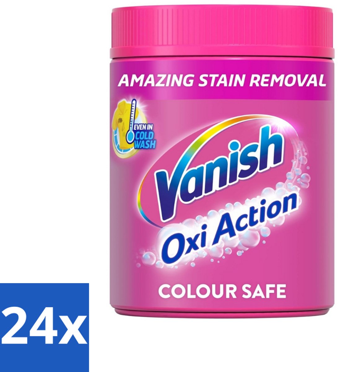 24 x Vanish Oxi Action Pink - Vlekkenverwijderaar - Wasbooster - Zonder Bleek - 1.12 Kg - Vlekkenverwijderaar - Wasbooster - Witwas - Wasmiddel - Vlekken Verwijderen