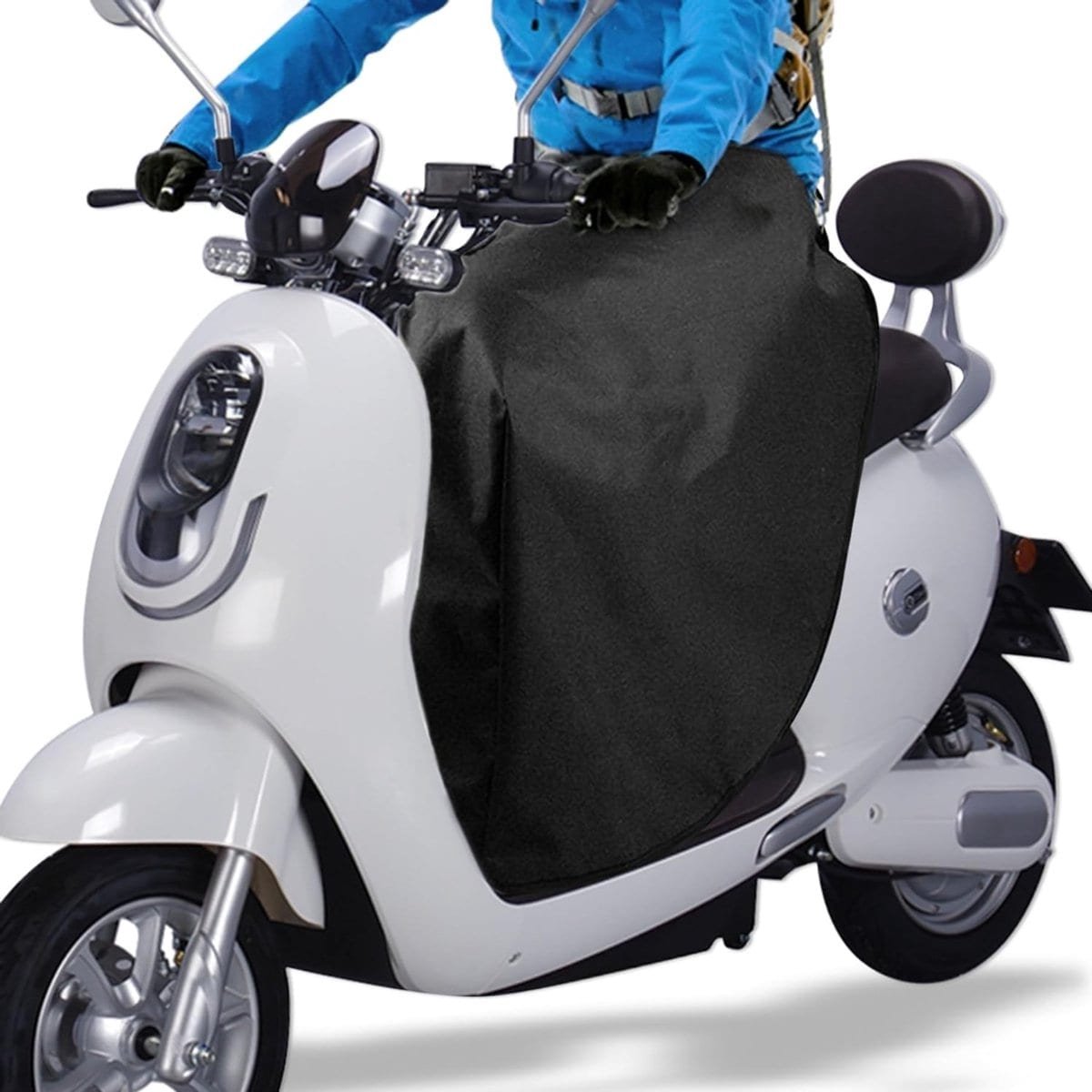 Klarven® Beenkleed Scooter Zwart - Waterdicht Geïsoleerd Oxford - Warm en Winddicht - Verstelbare Riem