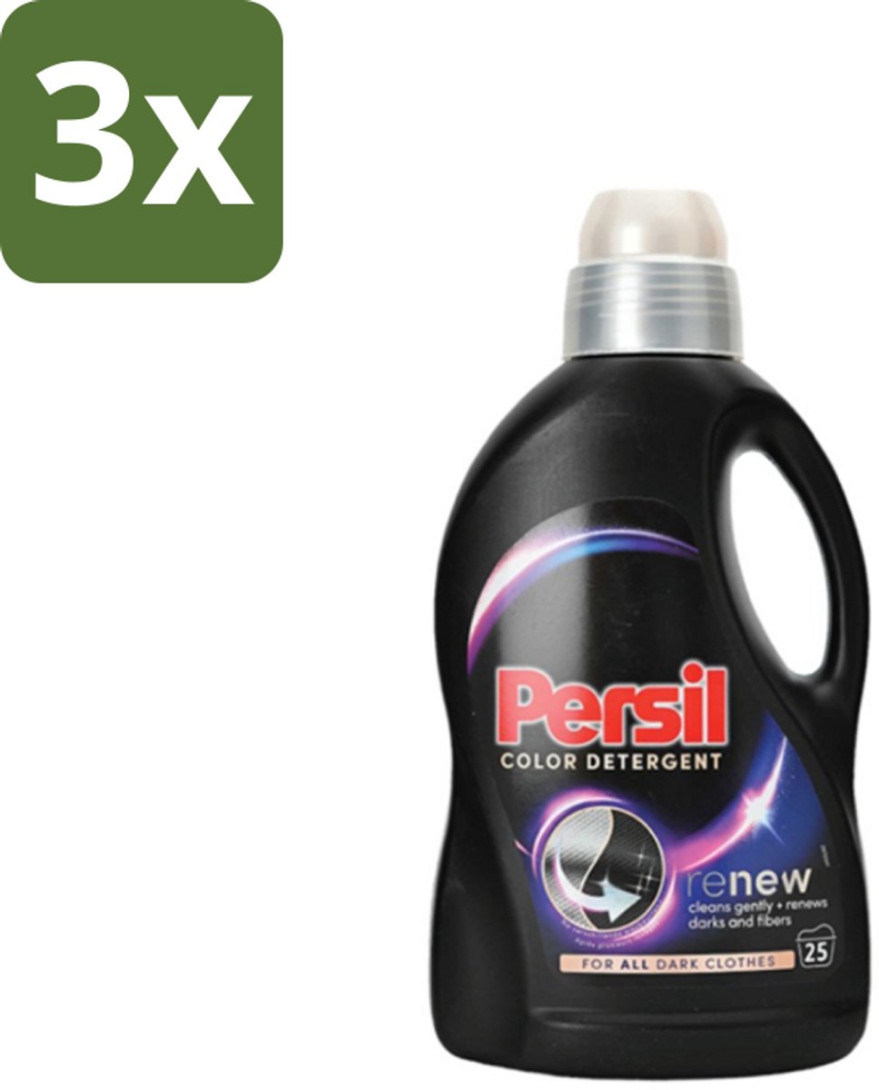3 x Persil Color Detergent - Vloeibaar Wasmiddel - Donkere Was - 25 Wasbeurten - Donkere Was - Kleurbehoud - Vlekverwijdering - Wasmiddel - Wasbeurten