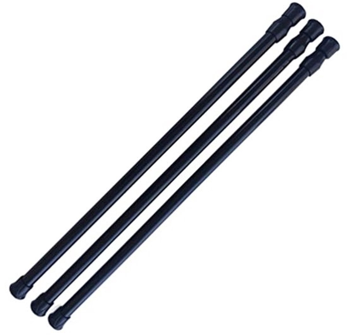 Verstelbare Spanningsgordijnroede voor Raamkast - Uitschuifbaar 15,7-28 inch - Korte Veerstangen (3 Stuks)