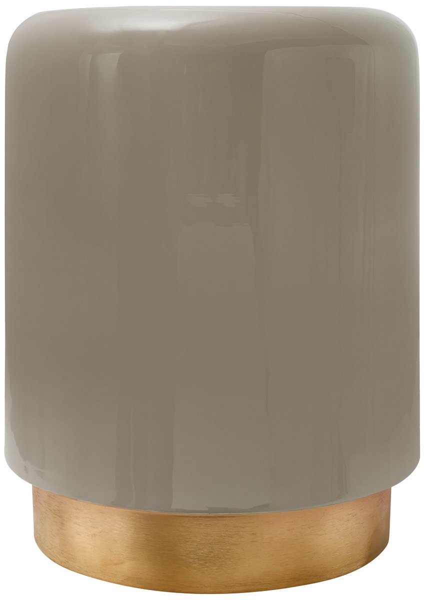 Padiro ronde bijzettafel Ø 35 x 44,5 cm - taupe - Modern Art-Déco Glamour Look - ijzer - handgemaakt