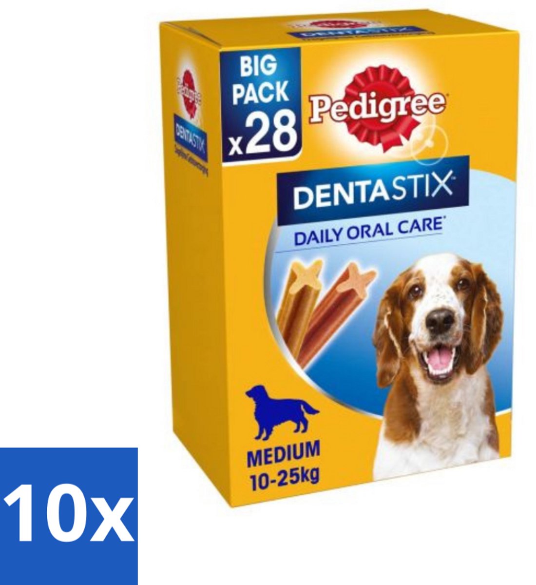 Pedigree - Dentastix - Medium - Multipack - 28 Stix - 720 Gram - Bulkverpakking - 10 stuks