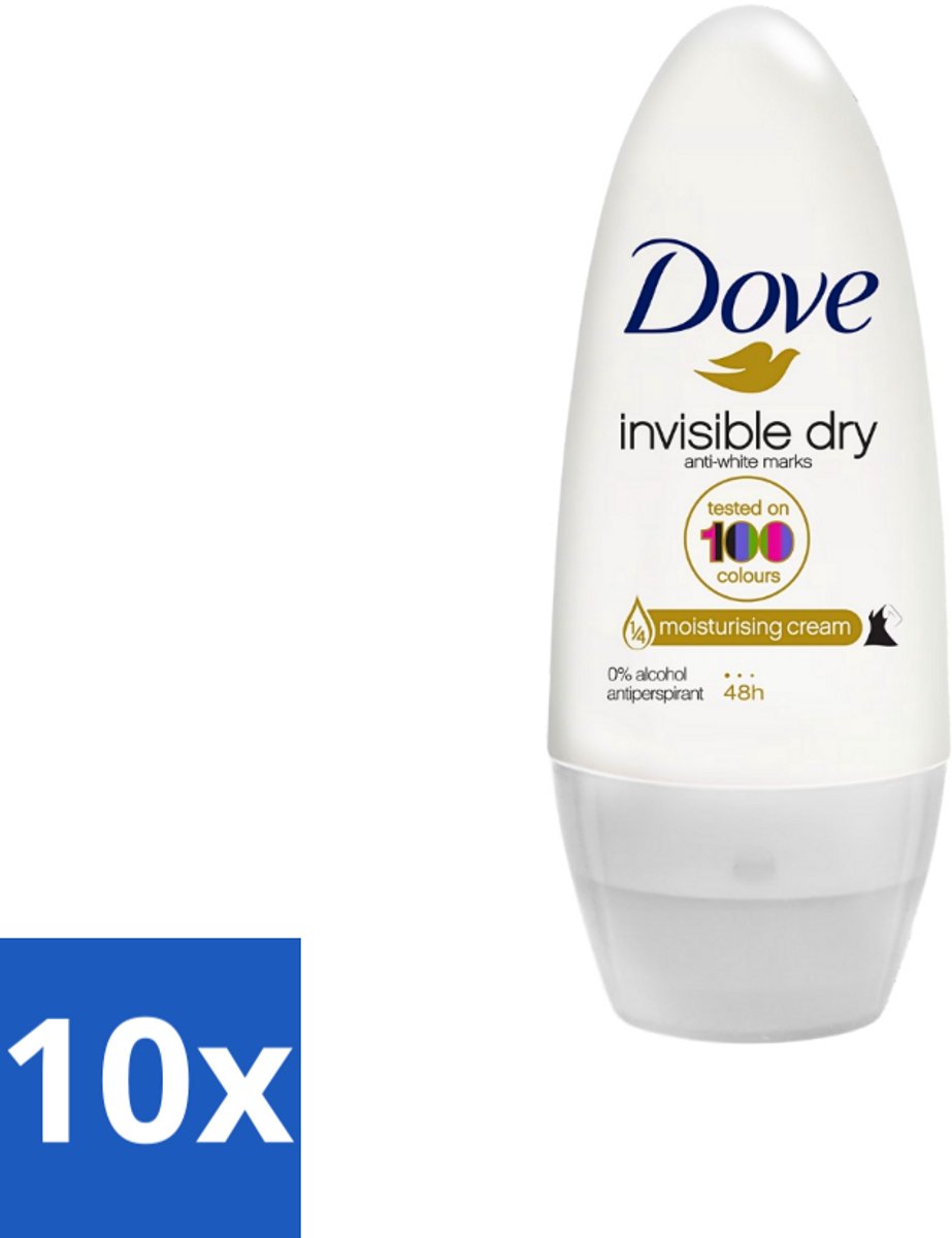 Dove - Deodorant - Roller - Invisible Dry - 50ml x 10