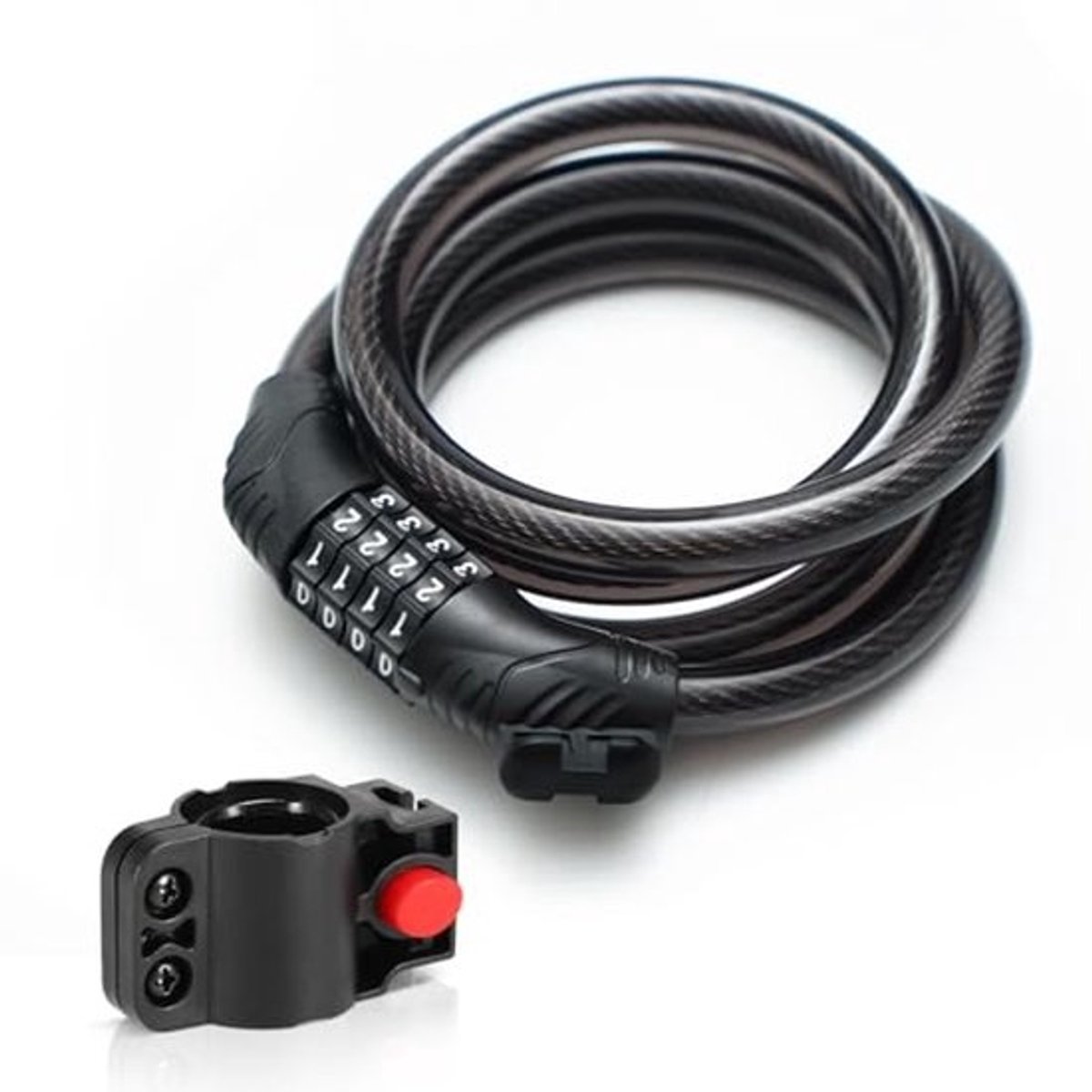 Hoge Veiligheid Fietsslot 4-cijferig Opvouwbare Fiets- en Motorslot (1,2 m x 12 mm)