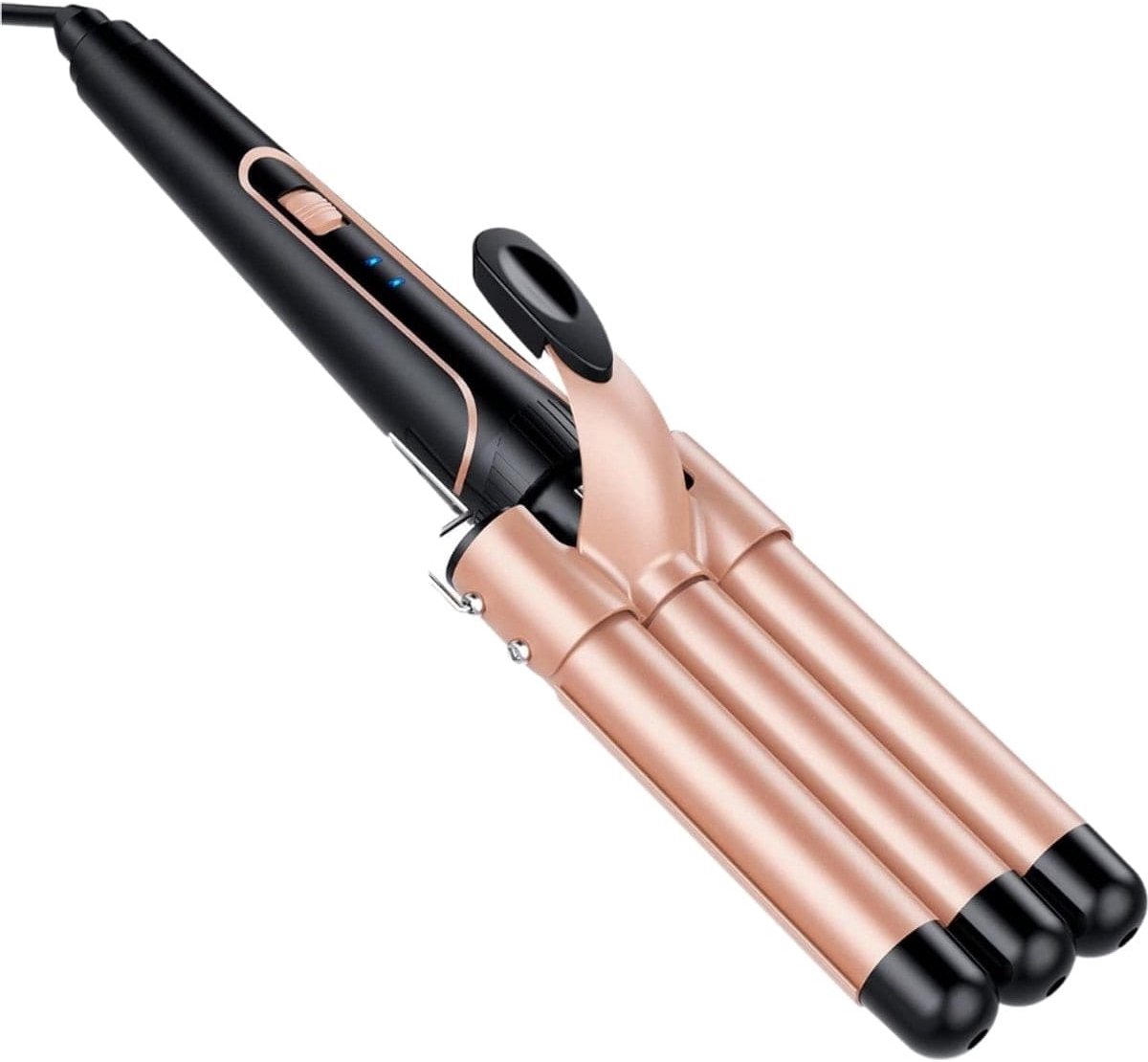 Klarven® Krultang Rozegoud - Automatisch 5-in-1 - Professioneel Stylen Met Keramische Barrels - Snel Opwarmend, Inclusief Hittebestendige Handschoen - B 9 x D 9 x H 26 cm