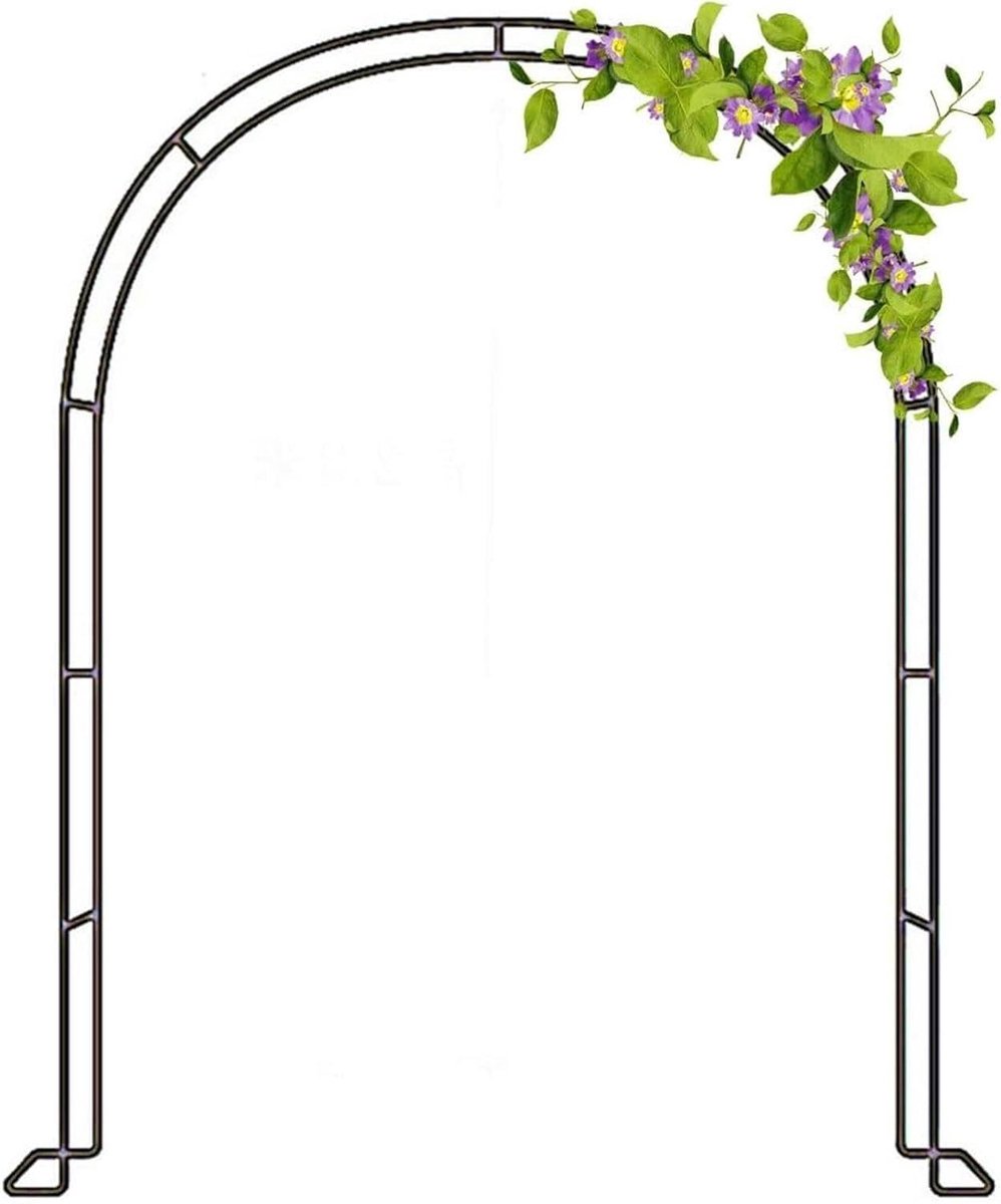 Rozenboog Metaal - Klimhulp Tuinboog - Decoratie Bruiloft - Versterkte Buizen - B300 x H220cm - Zwart