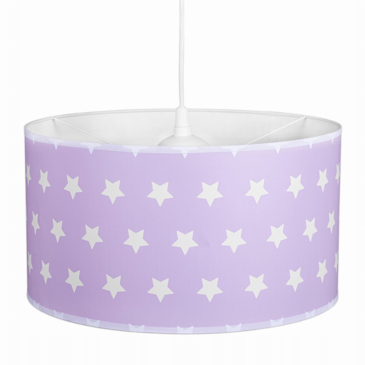Roze Kinderlamp Sterren - Hanglamp met Stoffen Kap