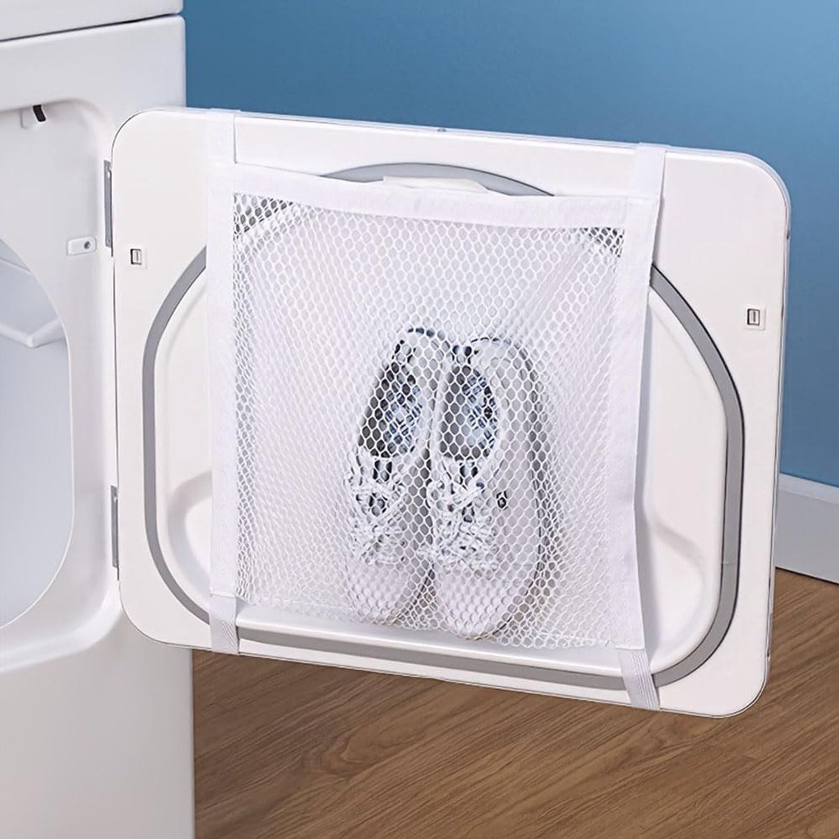 Speciale waszak voor schoenen en wasgoed, beschermt sneakers, voorkomt klitten en is universeel compatibel met wasmachines en drogers
