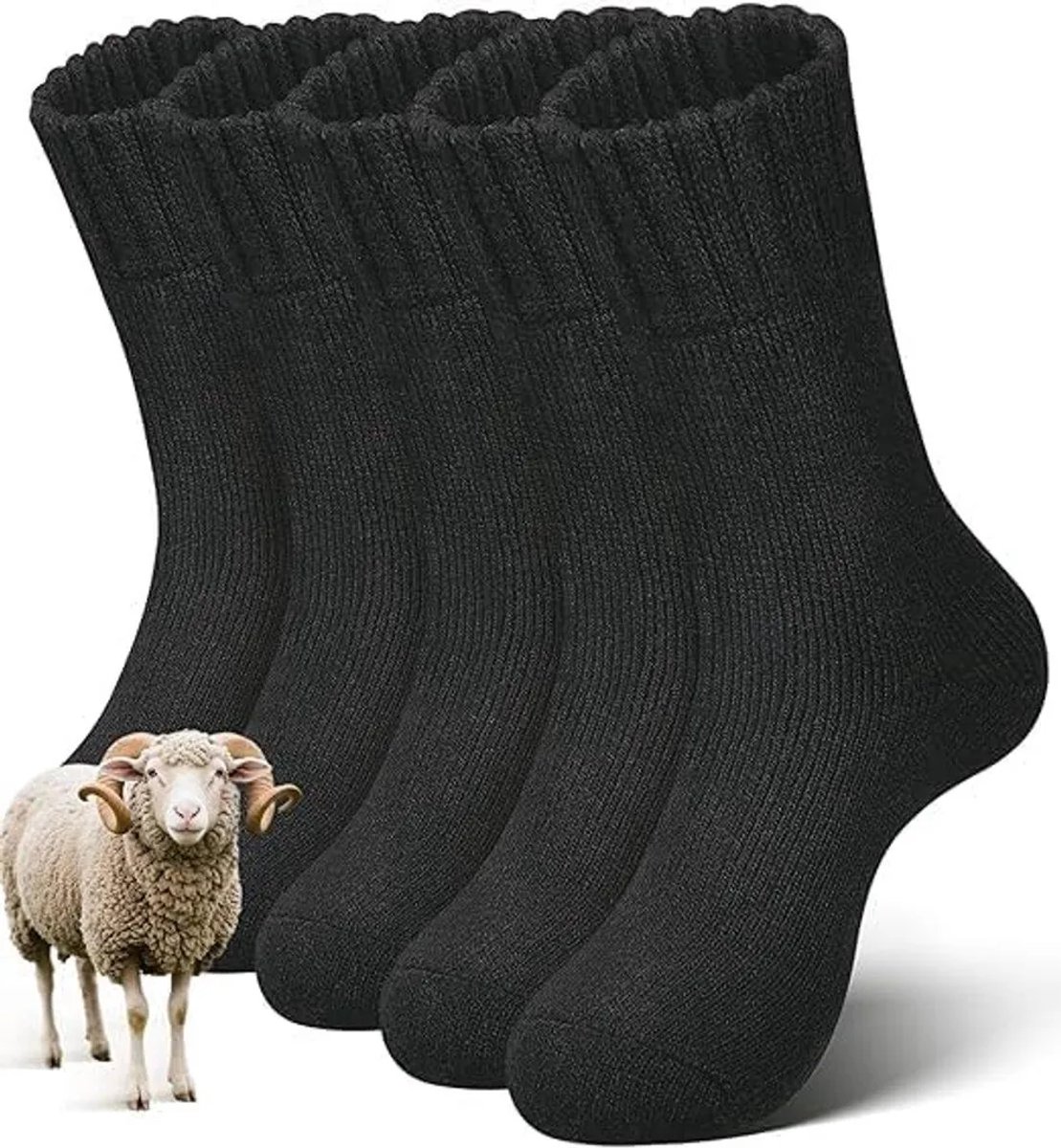 Casalora Sokken Heren / Dames – 5 Paar – Herensokken – Sokken Dames – Warme Wintersokken – Eén Maat – Casual katoenen sokken – Zwart