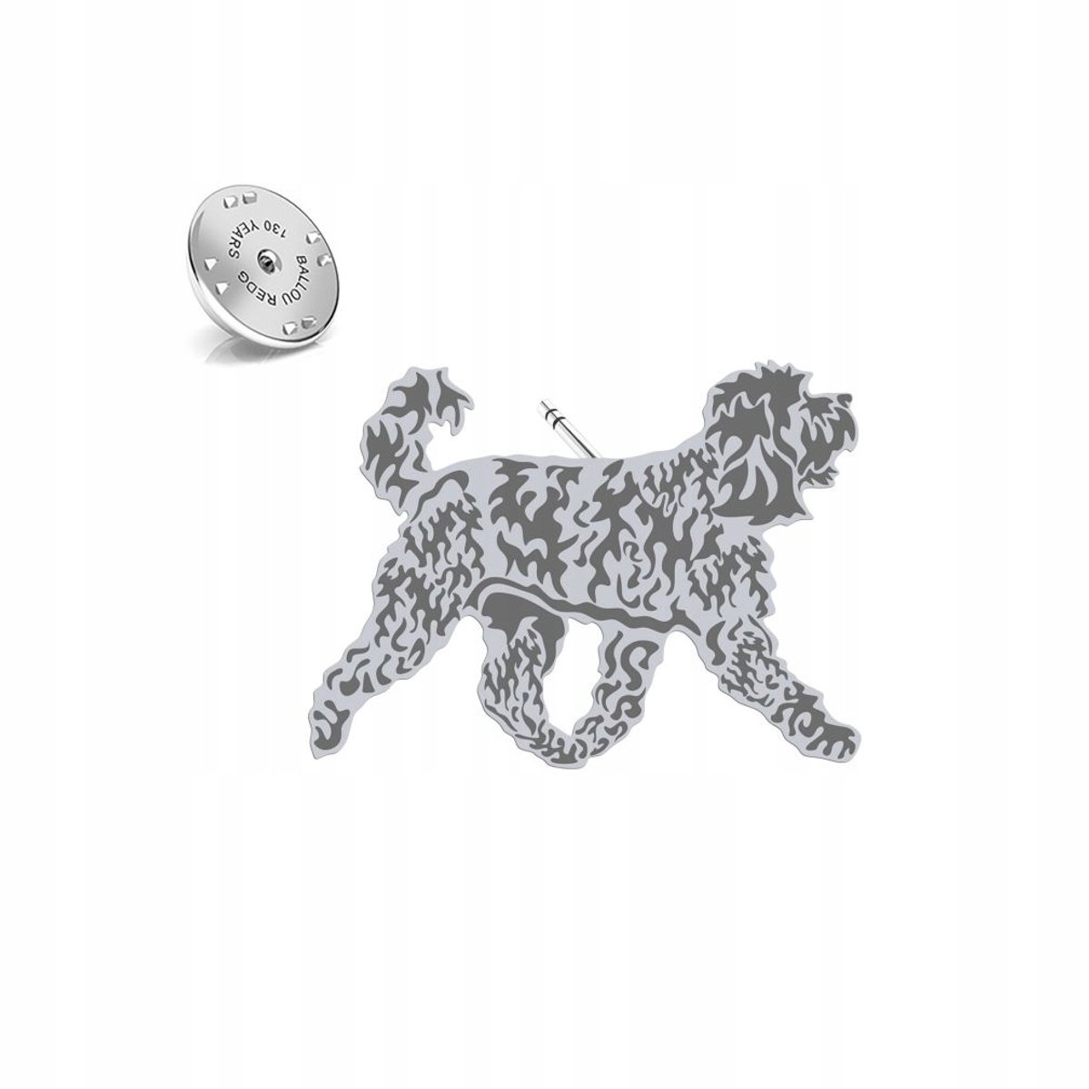 Zilveren Labradoodle Speld 925 - Uniek Cadeau met Gratis Gravure