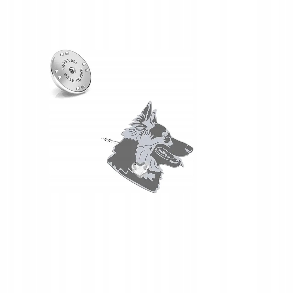 Zilveren Broche Chodský pes 925 - Uniek Cadeau met Gravure