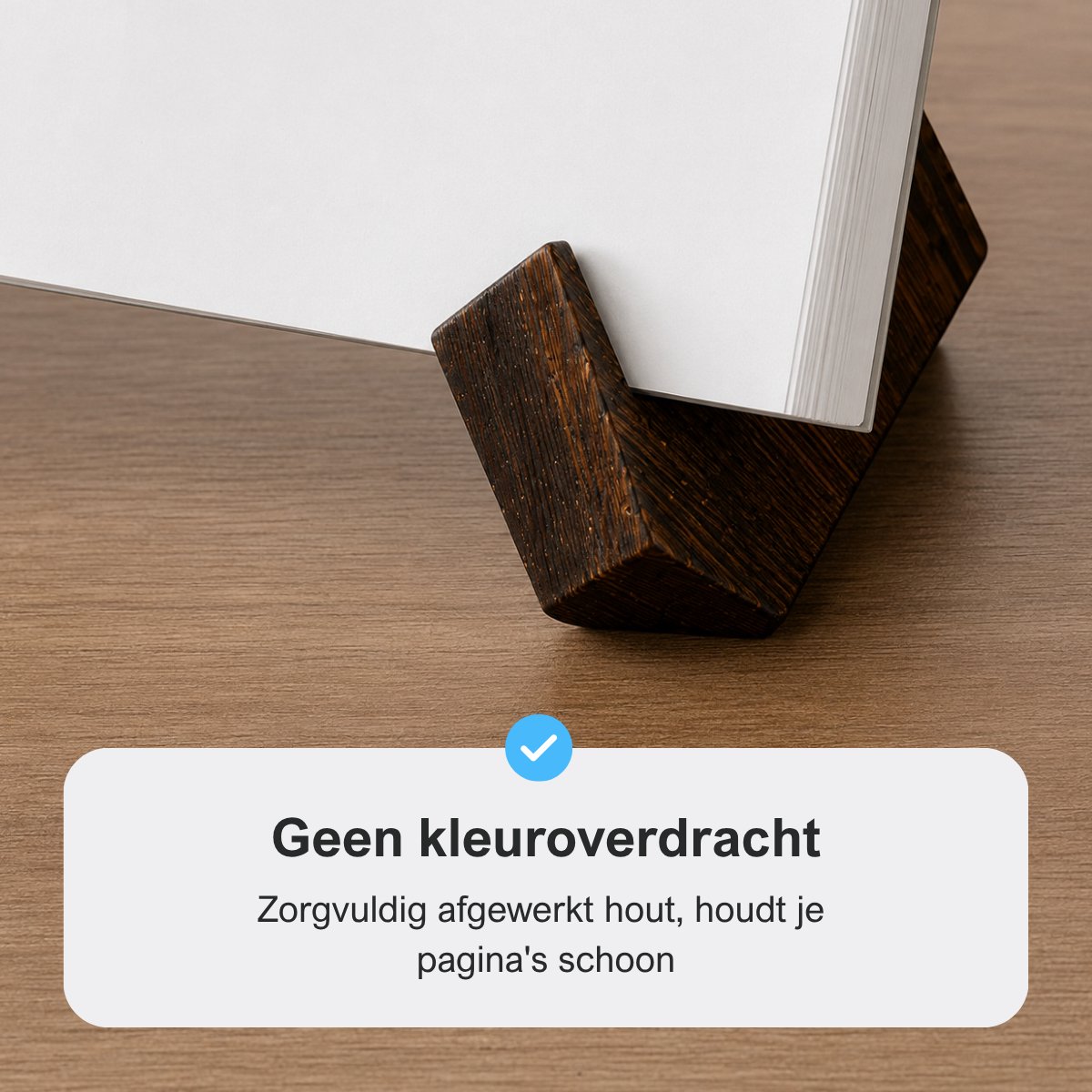MasonPro Boekenstandaard Hout - Kookboek Standaard - Kookboekhouder - Tablet Standaard - Boeken Houder - Boekhouder - Boekensteun - Leesstandaard - Antislip - 16x21CM — cadeau in Kookcadeaus - foto 5